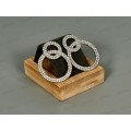 Серьги п/серебро со стразами в асс.№4564