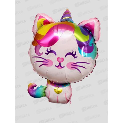 Шар фольга 32&quot Кошечка-единорог 4507671