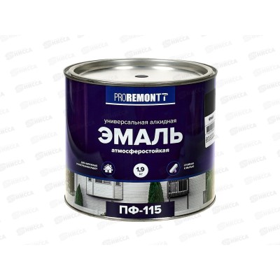 ЭМАЛЬ PROREMONTT  ПФ-115 черный 1,9кг  *3