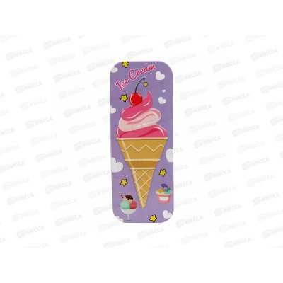 Пенал металлический "Ice cream" с допотсеком 21,5*8*2,7см, 4 вида, D-6941 Пенал металлический "Ice cream" с допотсеком 21,5*8*2,7см, 4 вида, D-6941