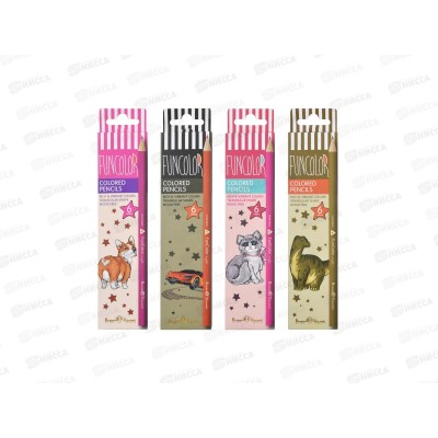 Карандаши  6цв АЛЬТ FUNCOLOR 30-0065 *24