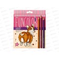 Карандаши 24цв АЛЬТ Funcolor Корги,30-0144*12