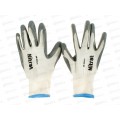 Перчатки нейлоновые (нитриловое покрытие) Nitrat GM-1001N-9,белые с серым,р.9*12/240