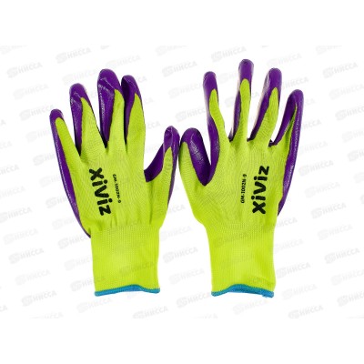 Перчатки нейлоновые (нитр покр) XiViz GM-1002N-9,р.9*12/240