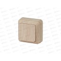 Выключатель INTRO Quadro открытой установки, 10А-250В, сосна, 2-101-11 *10/200 Выключатель INTRO Quadro открытой установки, 10А-250В, сосна, 2-101-11 *10/200