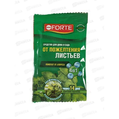 Bona Forte Средство 4в1 от пожелтения листьев 10мл *25/75