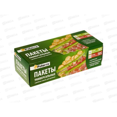 Пакеты с двойным зип-лок PATERRA 15.5см*15 60шт 109-211*50 Пакеты с двойным зип-лок PATERRA 15.5см*15 60шт 109-211*50