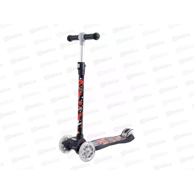 Самокат 3-х кол. А03940-5/6 до 40кг black-orange RUSH ACTION 487072