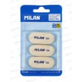Ластик MILAN 124 набор 3 овальных ластика, 4,9х2,3х0,9см, СММ9203 Ластик MILAN 124 набор 3 овальных ластика, 4,9х2,3х0,9см, СММ9203