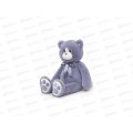 Кот Макс с бантом т.серый, 61см сидя (КМакс/60/79-2)