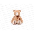 Кот Макс с бантом кофейный, 61см сидя (КМакс/60/82-1)