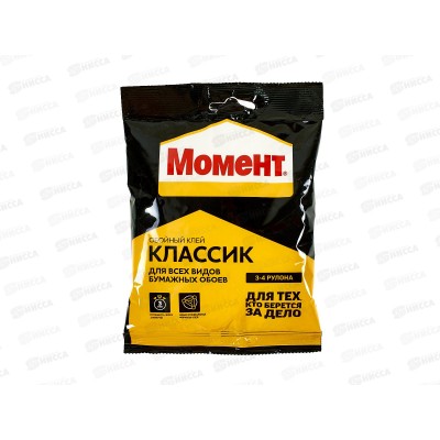 Клей обойный МОМЕНТ Классик Пакетик 100г, 762892 *24 Клей обойный МОМЕНТ Классик Пакетик 100г, 762892 *24