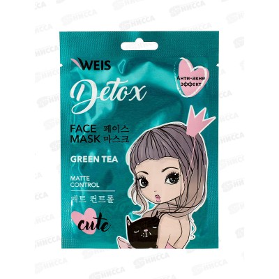 Weis Detox Маска для лица c Зеленым чаем