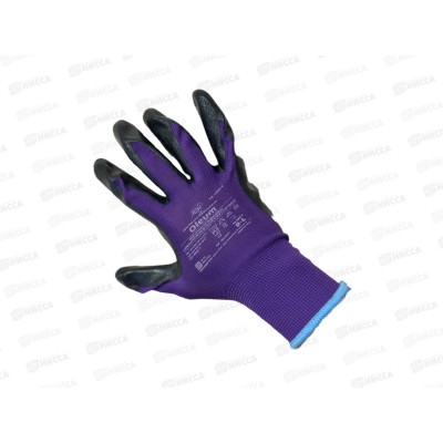 Перчатки нейлоновые (всп. нитрил) Oleum GM-1005N-10, р.10*12/240