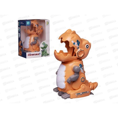 Игрушка заводная Динозавр, св.-корич., 10,4х7,8х14,5,WE-12542, 602018