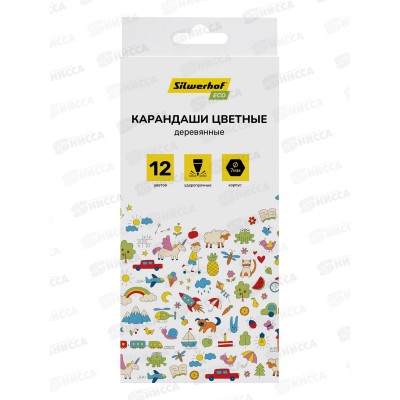 Карандаши 12цв SILWERHOF Eco 2061097*12/240 Карандаши 12цв SILWERHOF Eco 2061097*12/240