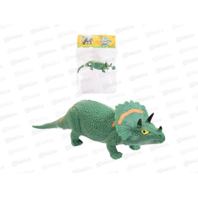 Фигурка Трицератоп, зеленый, термопластичная резина, РТ-01698, 602093