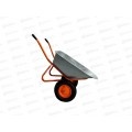 Тачка строит. 120л 2колеса 350кг, полукрглое корыто, оранжевая, 23768(WB5009MS3