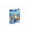 Сумочка пластик мягкий НГ 30*40 Дедушка мороз *40