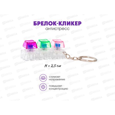 Брелок-кликер (3кнопки) Клавиша Н-81025-25
