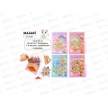 Наклейки Mazari Румбокс котики 13.3*19см 4диз. в ассорт. M-20881 *12