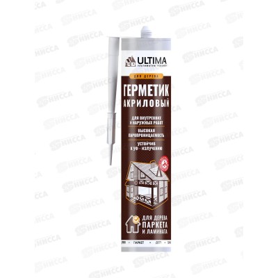 Герметик ULTIMA акриловый для дерева 300г, красное дерево *12
