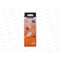 Дата-кабель USB 2.4A для USB Borofone BX14 ПВХ 2м White