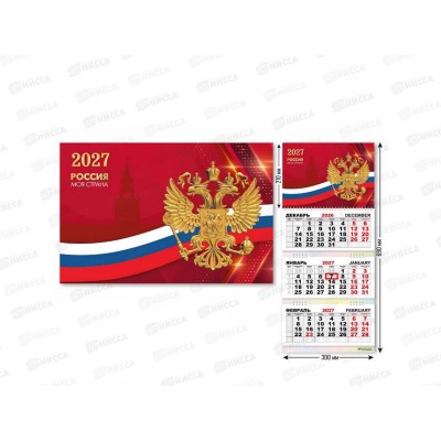 Календарь трио 2027 КП Госсимволика, 10031 *50