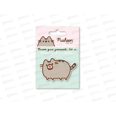 Блок д/записей АКАД 30л 10*7,5*0,4см Pusheen