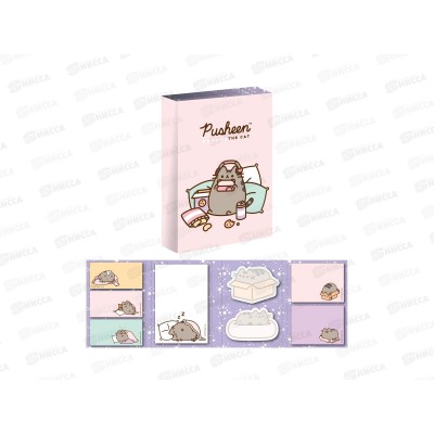 Стикеры д/записей АКАД 8шт (8диз*20л) 8,3*5,7*1,2 Pusheen