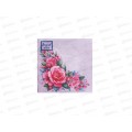 Салфетки 3сл 25л 24*24 Bouquet de Luxe Дикая роза NEW, 25670*15