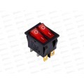 Выключатель клавишный двойной 250В 16А ON-OFF красный, SBE-16-S33r-rp Выключатель клавишный двойной 250В 16А ON-OFF красный, SBE-16-S33r-rp