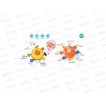 Игрушка развивающая &quotУтенок&quot 3088548, 2 цвета, 18*12,5*4см