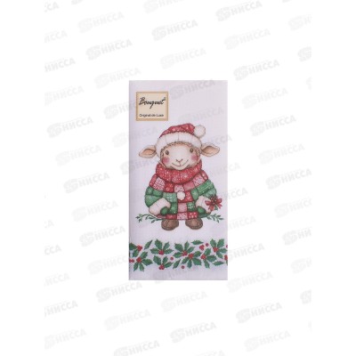 Салфетки 2сл 20л  33*33 Bouquet Original 1/8 Новогодн.овечки *12 25589