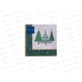 Салфетки 3сл 20л 33*33 Art Bouquet Новогод.ели в зел.рамке 25603 *12