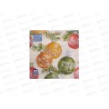 Салфетки 3сл 20л 33*33 Bouquet Home Новогодние шары на беж,25692*12
