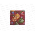 Салфетки 3сл 20л 33*33 Bouquet Home Новогодние шары на бордов,25691*12