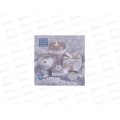 Салфетки 3сл 20л 33*33 Bouquet Home Праздн.натюрморт.Серебро 25108*12