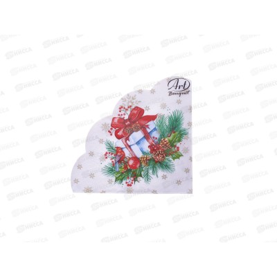 Салфетки 3сл 12л Ф32см Art Bouquet Rondo Подарок на НГ 25179 *15
