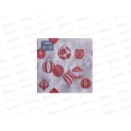 Салфетки 3сл 25л 24*24 Bouquet de Luxe Красн.игрушки на сере, 25616*15