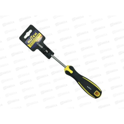 Отвертка шлиц SL 6*150мм RUTEK двухкомпонентная рукочтка, CR-V 14-22-006
