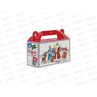 Коробка для конфет MI Сундучок Дед Мороз на тройке (500г), ПП-1720
