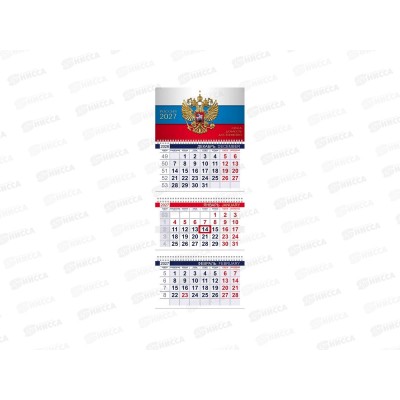 Календарь кварт. 2027 ХАТ 3 бл. 3греб. Россия 35266  *18