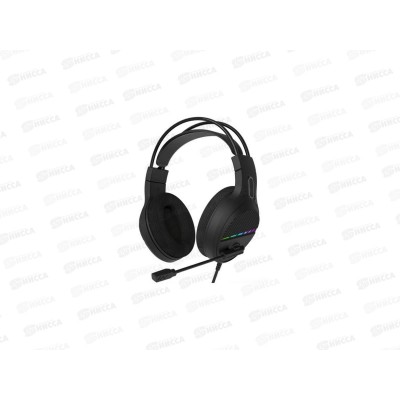 Гарнитура Perfeo RGF AIR игровая 1.8м, разъем 3.5мм (4 pin) и USB (LED), переходник, черная, C3926