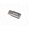 Картридер Perfeo USB adapter with OTG (PF-VI-O005 Silver) серебряный, PF_E1673