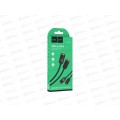Кабель HOCO 2xRCA - 2xRCA, 1,5м, нейлон, позолоченные контакты, черный, HC-07766