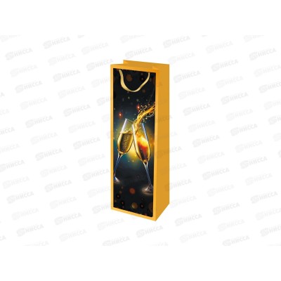 Пакет подарочный MI 12х36х8,5см Bottle Бокалы крафт ППК-3999