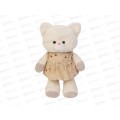 Кошка Марта 32см, цвет-молочный, с платьем, 4816381712267  Мила