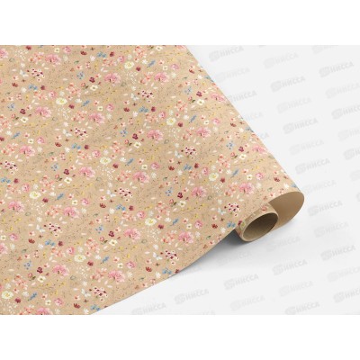 Бумага упак СИТИ ХОУМ 70*100см KRAFT Spring flower WRAPKRAFT