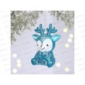 Елочная игрушка Веселый олененок 8*11,5см голубой 916-1622